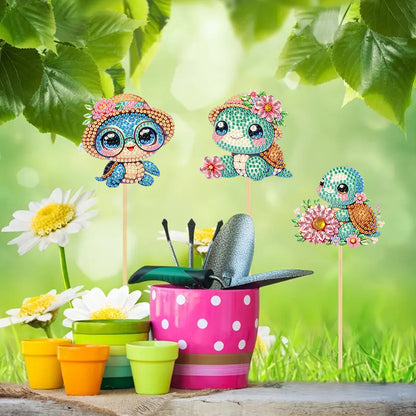 6Pcs Animal Stakes Diamond Painting Kits DIY Diamond Art Kits for Beginners
