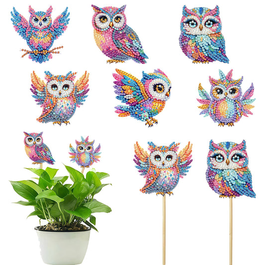 6Pcs Animal Stakes Diamond Painting Kits DIY Diamond Art Kits for Beginners
