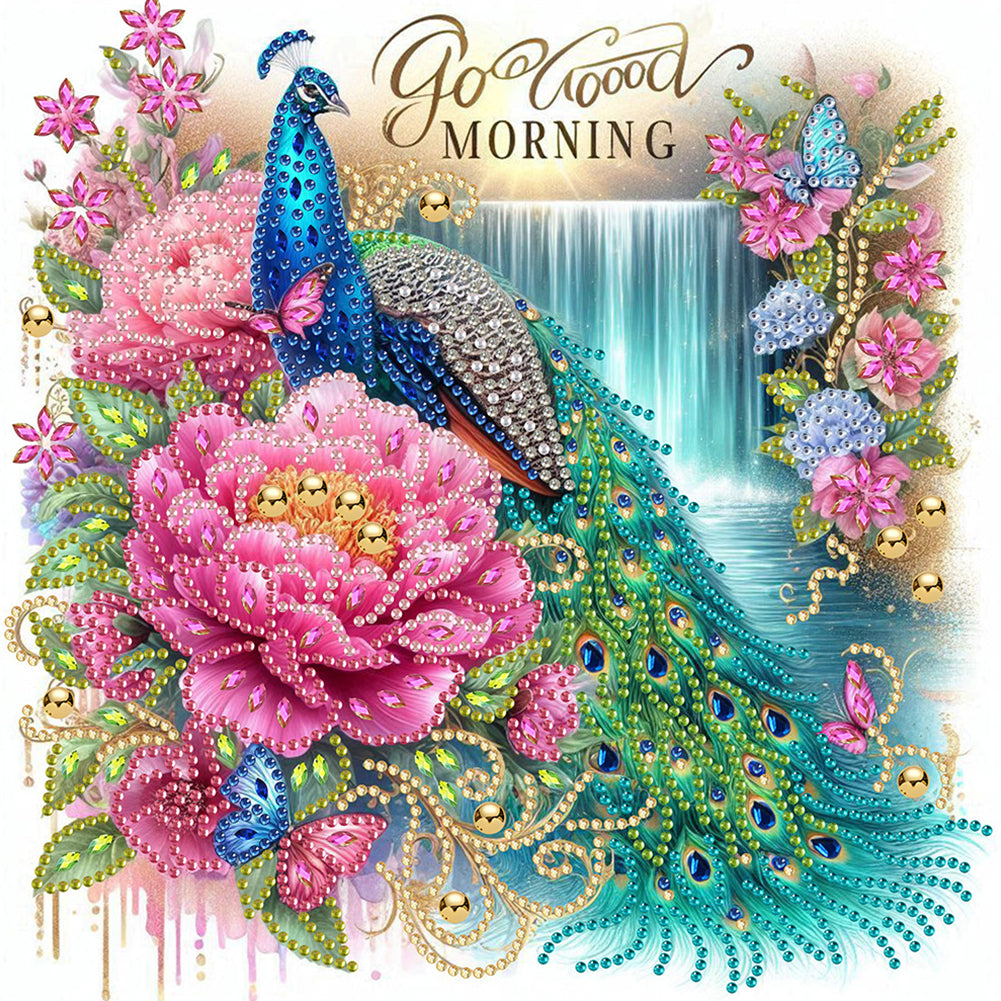 4 Pcs Peacock - Special Shaped Drill Diamond Painting 30*30CM