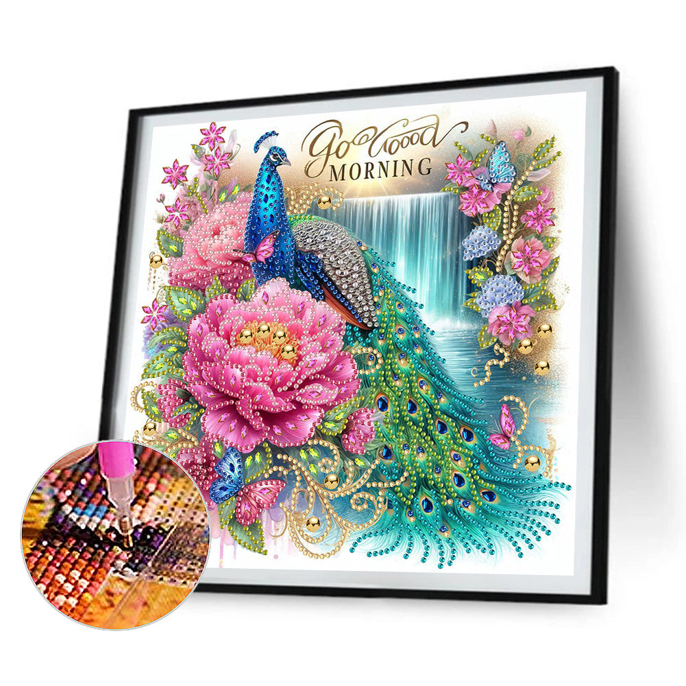 4 Pcs Peacock - Special Shaped Drill Diamond Painting 30*30CM