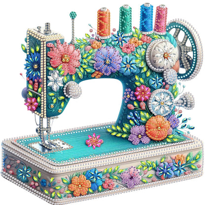 4 Pcs Sewing Machine And Flowers - Special Shaped Drill Diamond Painting 30*30CM