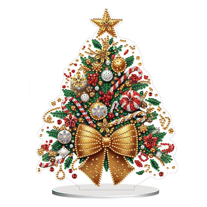 2D Flat Christmas Tree Print DIY Diamond Painting Tabletop Ornaments Decorations