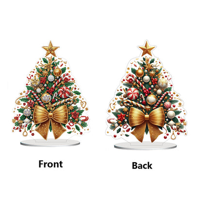 2D Flat Christmas Tree Print DIY Diamond Painting Tabletop Ornaments Decorations