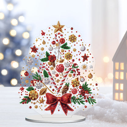 2D Flat Christmas Tree Print DIY Diamond Painting Tabletop Ornaments Decorations