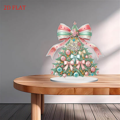 2D Flat Christmas Tree Print DIY Diamond Painting Tabletop Ornaments Decorations