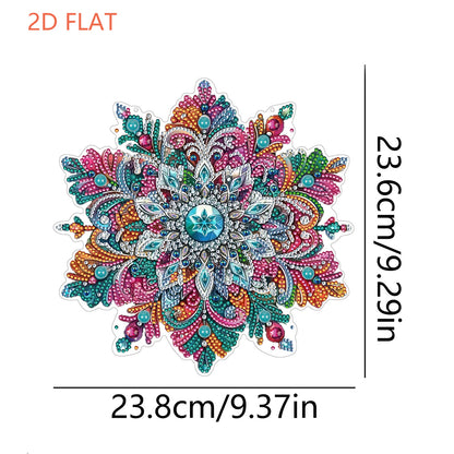 Snowflake Theme 2D/Flat DIY Hanging Diamond Art Kits Home Wall Decoration Crafts