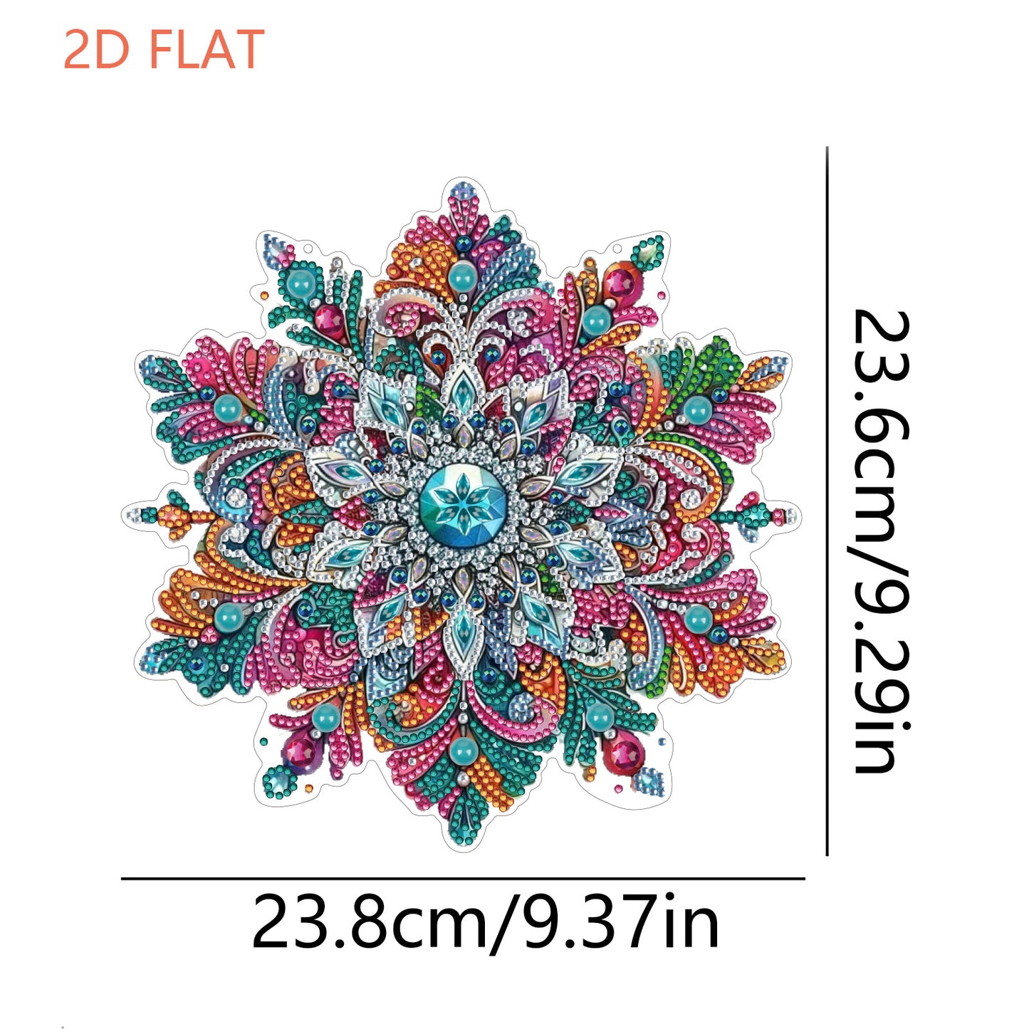 Snowflake Theme 2D/Flat DIY Hanging Diamond Art Kits Home Wall Decoration Crafts