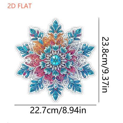 Snowflake Theme 2D/Flat DIY Hanging Diamond Art Kits Home Wall Decoration Crafts