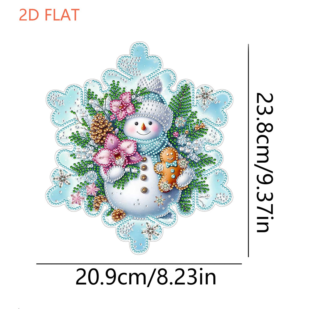 Snowflake Theme 2D/Flat DIY Hanging Diamond Art Kits Home Wall Decoration Crafts
