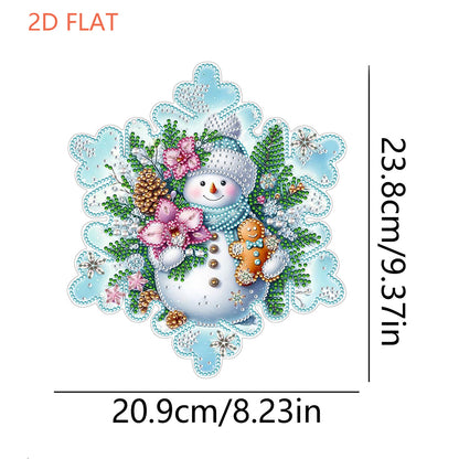 Snowflake Theme 2D/Flat DIY Hanging Diamond Art Kits Home Wall Decoration Crafts
