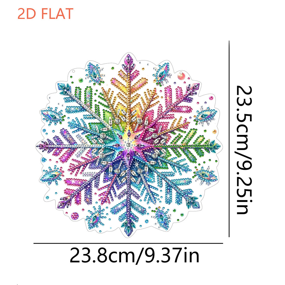 Snowflake Theme 2D/Flat DIY Hanging Diamond Art Kits Home Wall Decoration Crafts