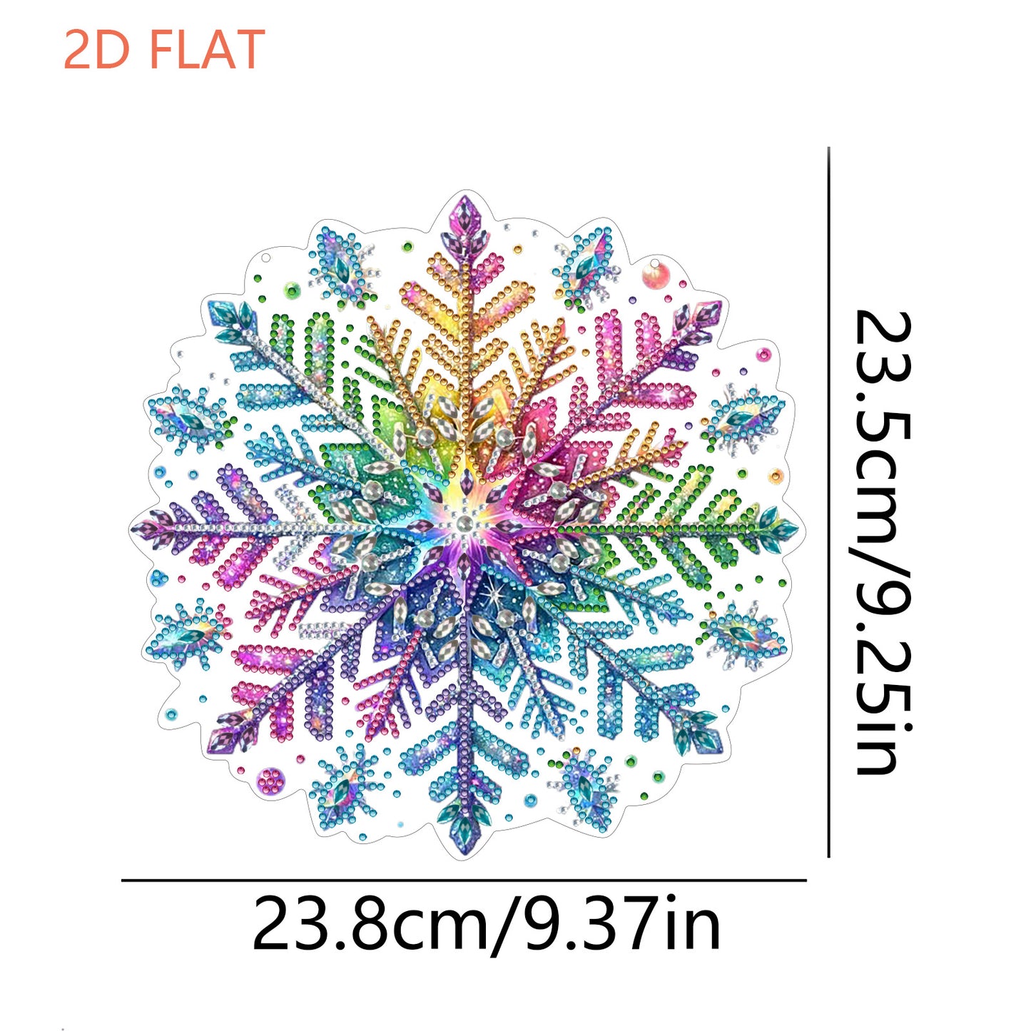 Snowflake Theme 2D/Flat DIY Hanging Diamond Art Kits Home Wall Decoration Crafts