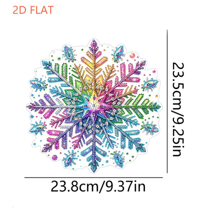Snowflake Theme 2D/Flat DIY Hanging Diamond Art Kits Home Wall Decoration Crafts