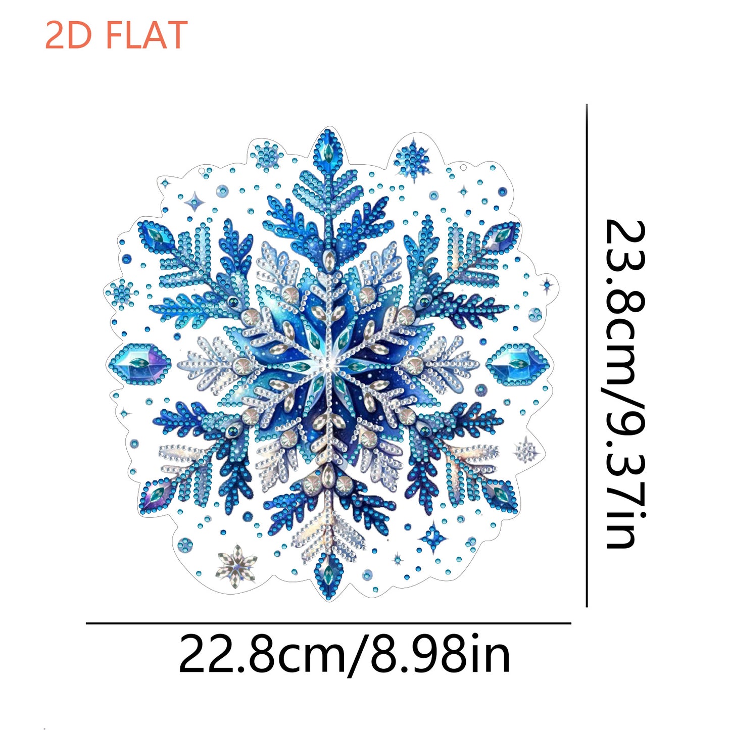 Snowflake Theme 2D/Flat DIY Hanging Diamond Art Kits Home Wall Decoration Crafts