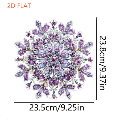 Snowflake Theme 2D/Flat DIY Hanging Diamond Art Kits Home Wall Decoration Crafts