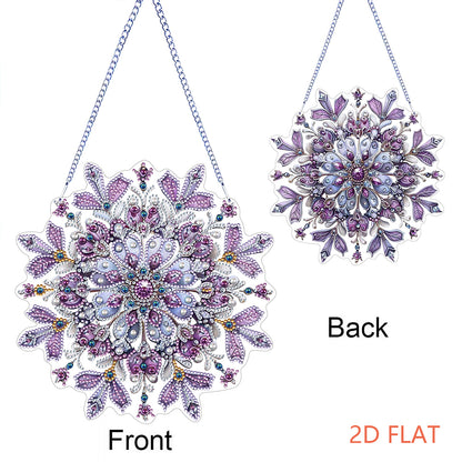 Snowflake Theme 2D/Flat DIY Hanging Diamond Art Kits Home Wall Decoration Crafts