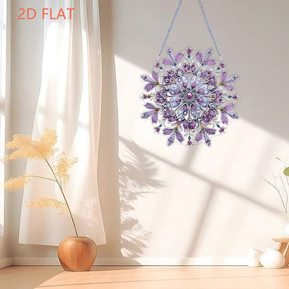 Snowflake Theme 2D/Flat DIY Hanging Diamond Art Kits Home Wall Decoration Crafts