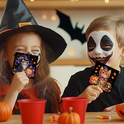6PCS DIY Diamond Art Greeting Cards Halloween Designs for Halloween and Holidays
