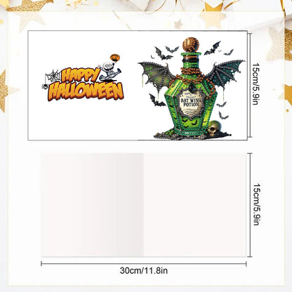 6PCS DIY Diamond Art Greeting Cards Halloween Designs for Halloween and Holidays