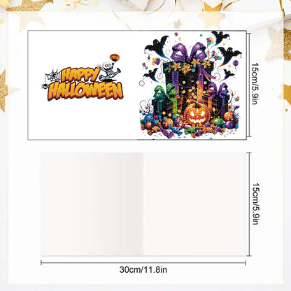 6PCS DIY Diamond Art Greeting Cards Halloween Designs for Halloween and Holidays