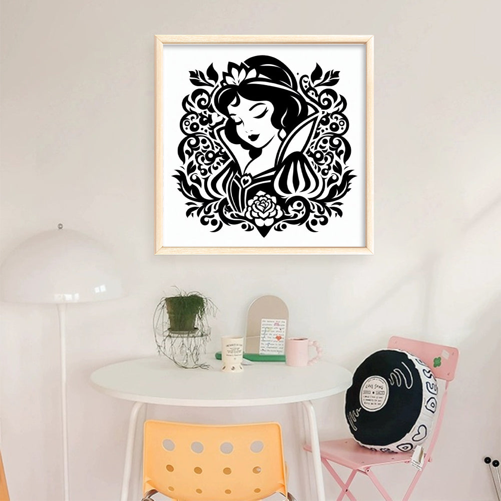 Silhouette Snow White - 11CT Stamped Cross Stitch 40*40CM
