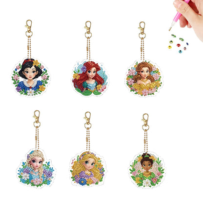 Double Sided Special Shape Animals Diamond Art Craft Keychain for Party Supplies