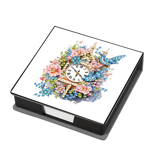 Leather Animals Diamond Painting Notecard Box Flowers Gem Art Sticky Note Holder