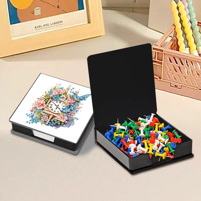 Leather Animals Diamond Painting Notecard Box Flowers Gem Art Sticky Note Holder