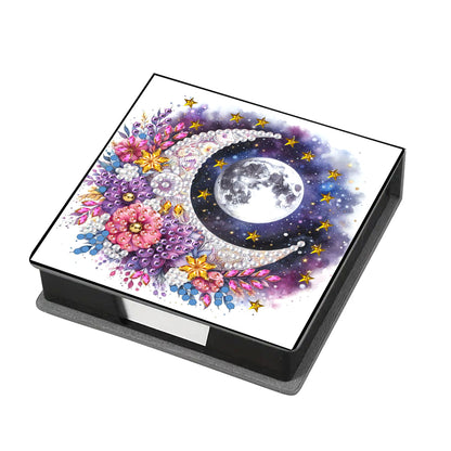Leather Animals Diamond Painting Notecard Box Flowers Gem Art Sticky Note Holder