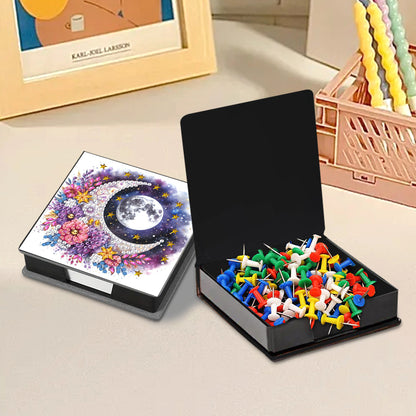 Leather Animals Diamond Painting Notecard Box Flowers Gem Art Sticky Note Holder