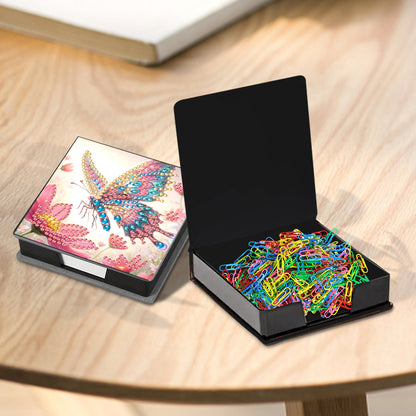Leather Animals Diamond Painting Notecard Box Flowers Gem Art Sticky Note Holder
