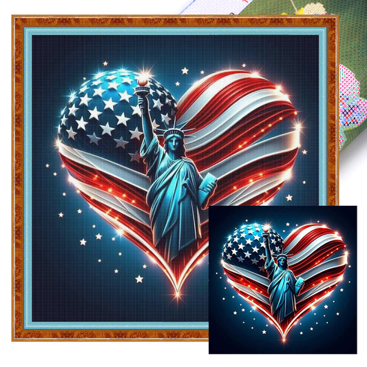 Statue Of Liberty - 11CT Stamped Cross Stitch 40*40CM