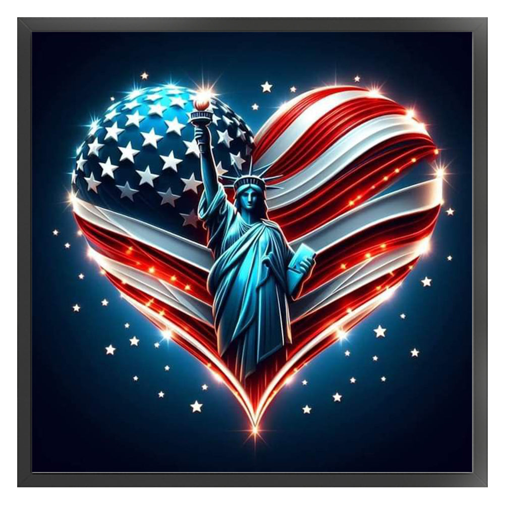 Statue Of Liberty - 11CT Stamped Cross Stitch 40*40CM