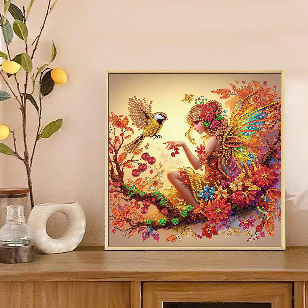 Butterfly Girl - Special Shaped Drill Diamond Painting 30*30CM