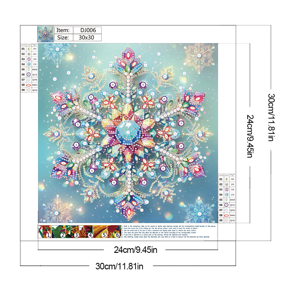 Mandala - Special Shaped Drill Diamond Painting 30*30CM