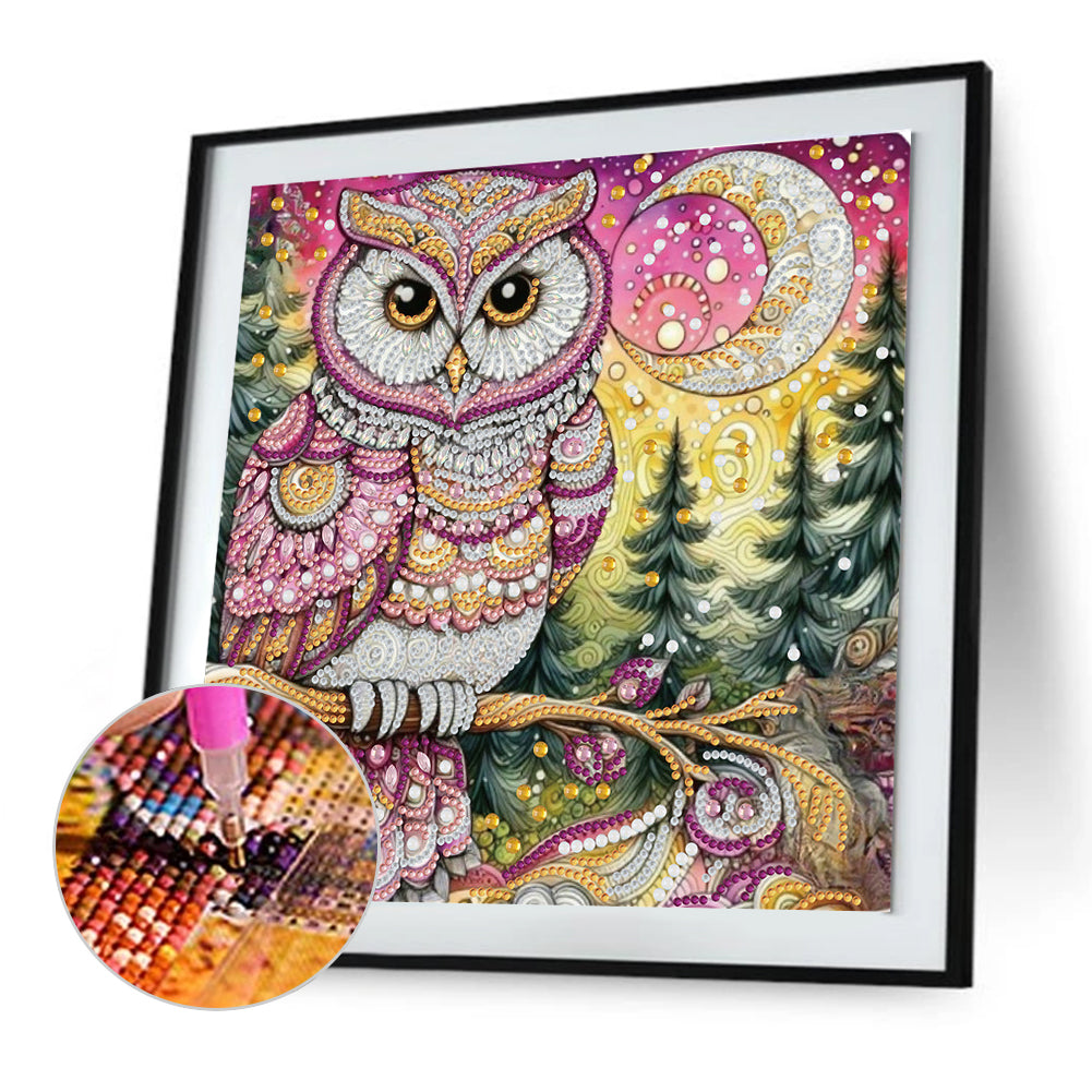 Owl - Special Shaped Drill Diamond Painting 30*30CM