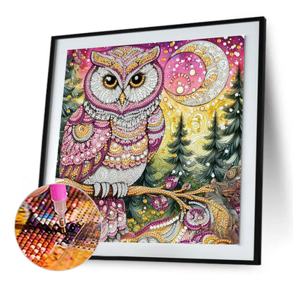 Owl - Special Shaped Drill Diamond Painting 30*30CM