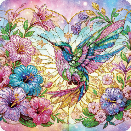 Hummingbird And Flower - Special Shaped Drill Diamond Painting 30*30CM
