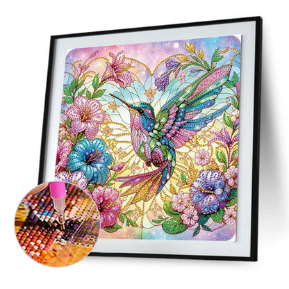 Hummingbird And Flower - Special Shaped Drill Diamond Painting 30*30CM