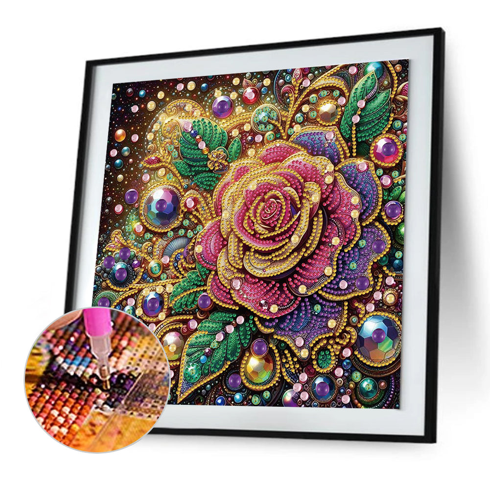 Rose - Special Shaped Drill Diamond Painting 30*30CM