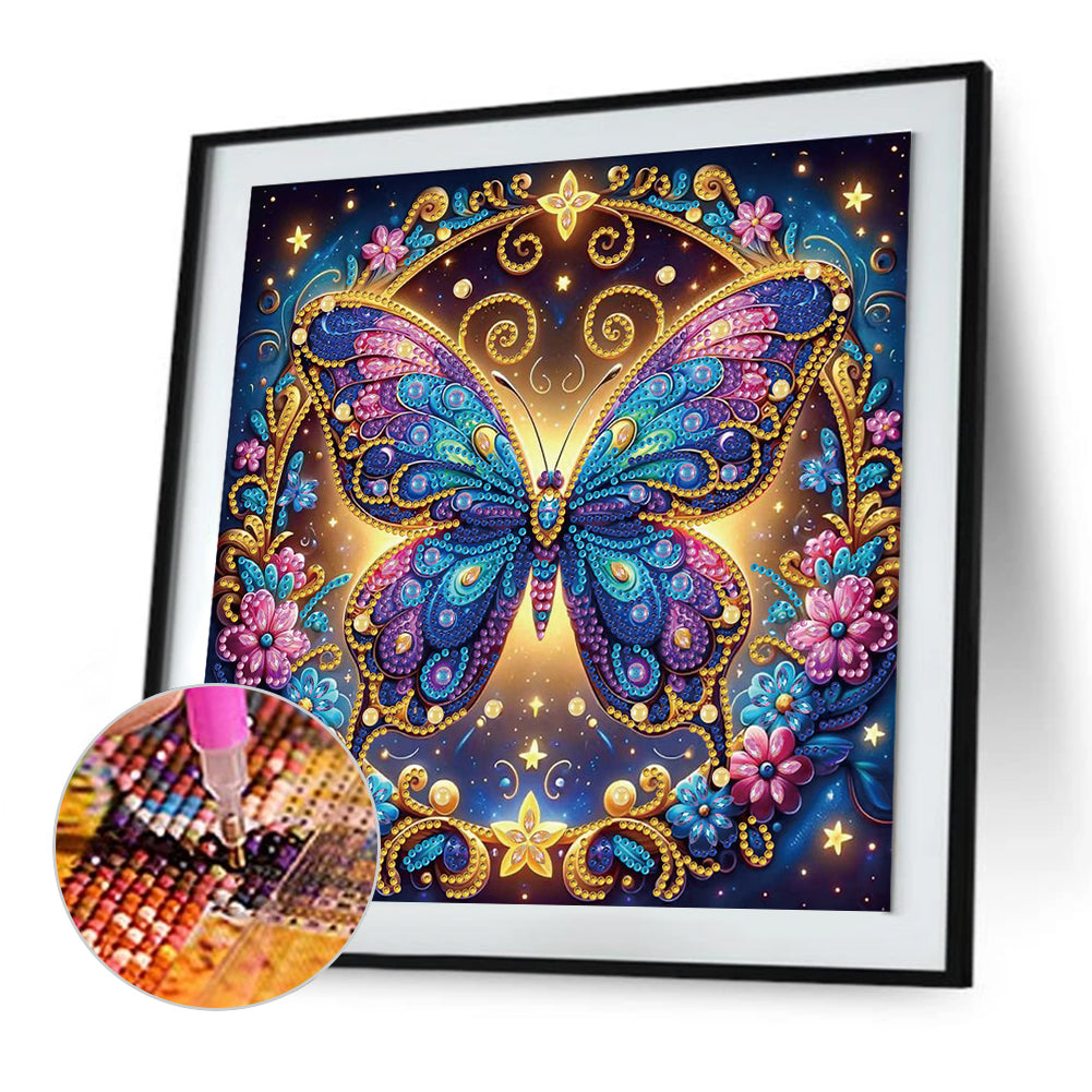 Butterfly - Special Shaped Drill Diamond Painting 30*30CM