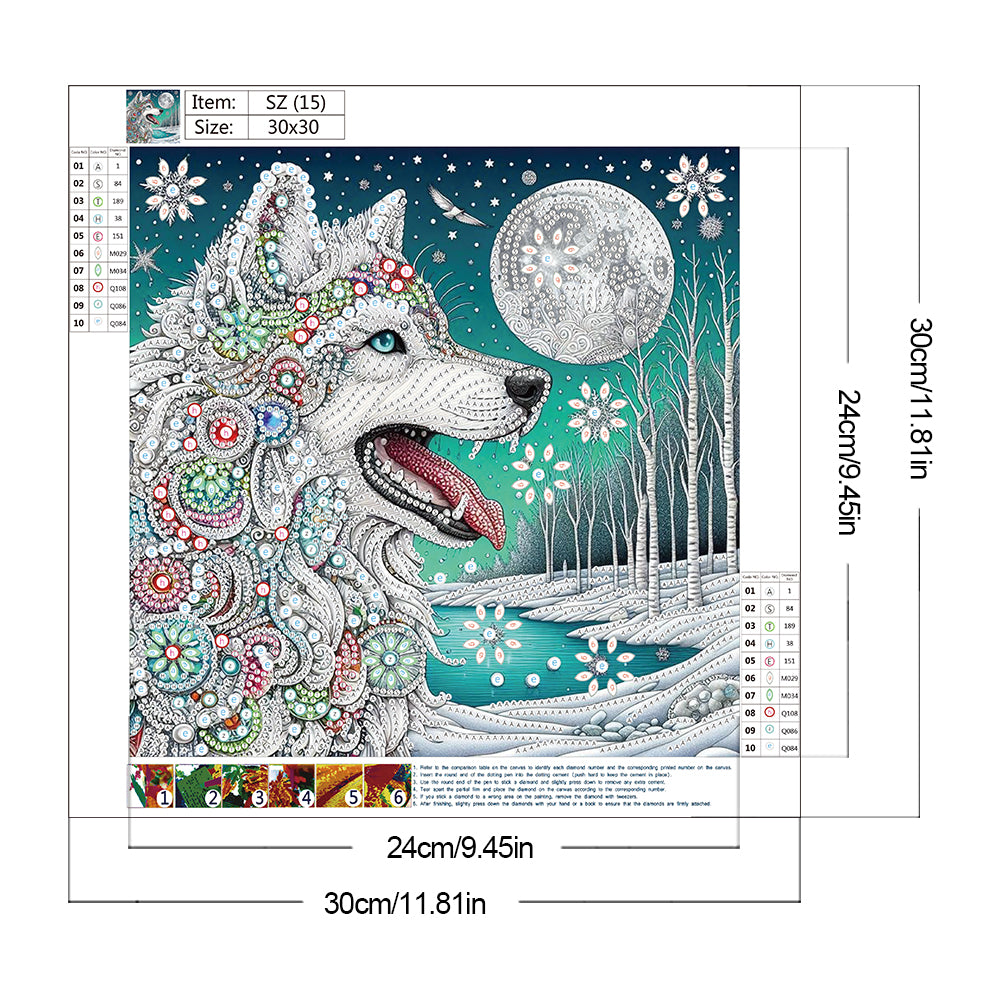 Wolf - Special Shaped Drill Diamond Painting 30*30CM