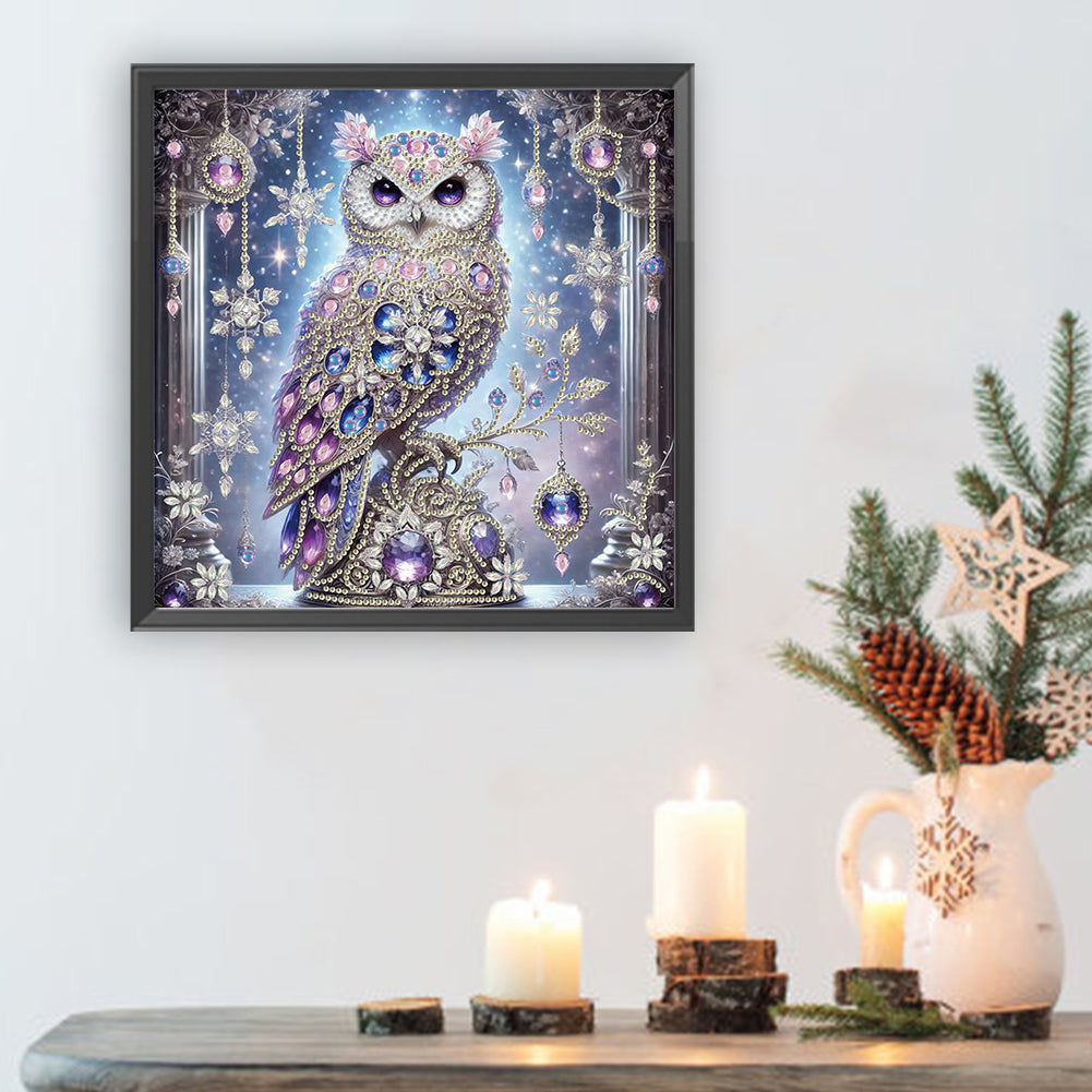 Owl - Special Shaped Drill Diamond Painting 30*30CM