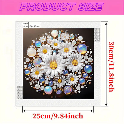 Water Drop Daisy - Special Shaped Drill Diamond Painting 30*30CM