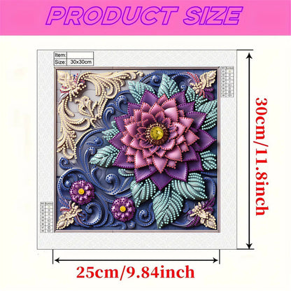 Blooming Flower - Special Shaped Drill Diamond Painting 30*30CM