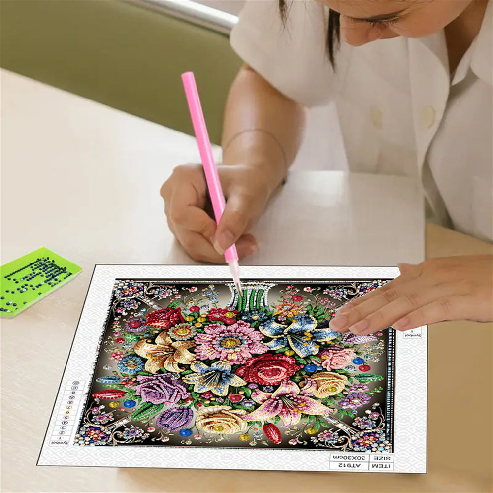 Glass Vase - Special Shaped Drill Diamond Painting 30*30CM