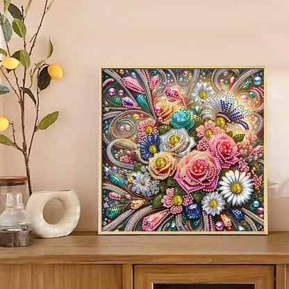 Blooming Flower - Special Shaped Drill Diamond Painting 30*30CM