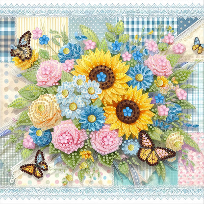 Blooming Flower - Special Shaped Drill Diamond Painting 30*30CM