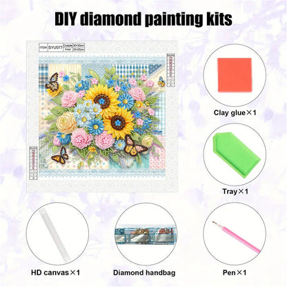 Blooming Flower - Special Shaped Drill Diamond Painting 30*30CM