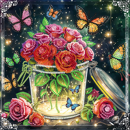 Blooming Flower - Special Shaped Drill Diamond Painting 30*30CM